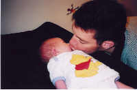  [ Anson and Dad kissing ] 